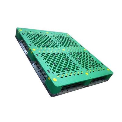 Grüne einzelne gegenübergestellte industrielle dynamische Last 1500Kg der Kunststoffpalette-48X40