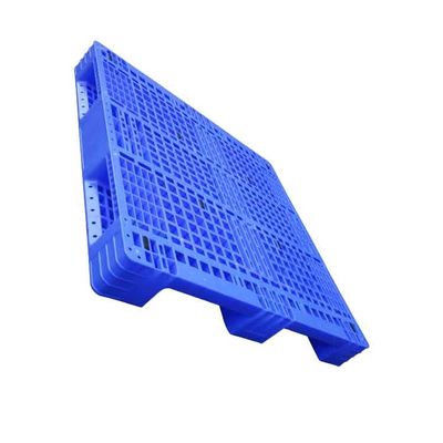 Blaues kundengebundenes flaches Kunststoffpalette 1200x1200 der statischen Belastung HDPE