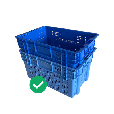 Plastikkisten-Meeresfrüchte-dynamische Last 50Kg des Lager-60x40 stapelbar