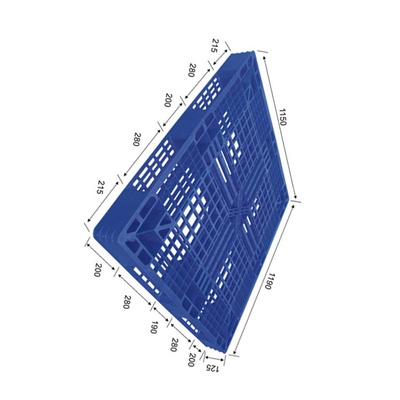 dynamisches Kunststoffpalette des Lager-1200Kg blaues HDPE vielseitige Behandlung