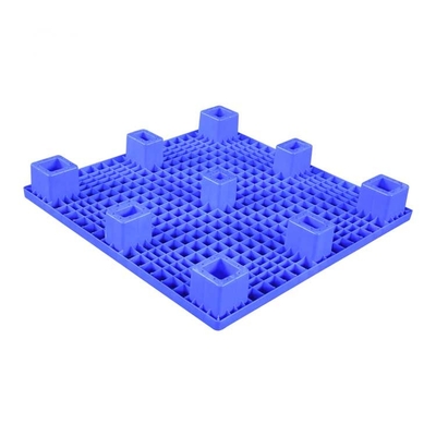 1000 x 1000 x 140 flache Spitzenkunststoffpaletten nistbare blaue HDPE 600kg Last