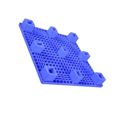1000 x 1000 x 140 flache Spitzenkunststoffpaletten nistbare blaue HDPE 600kg Last