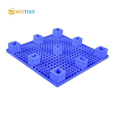flache Einspritzungs-Palette der Lasts-2000Kg 100 x 100 cm HDPE blaues Material