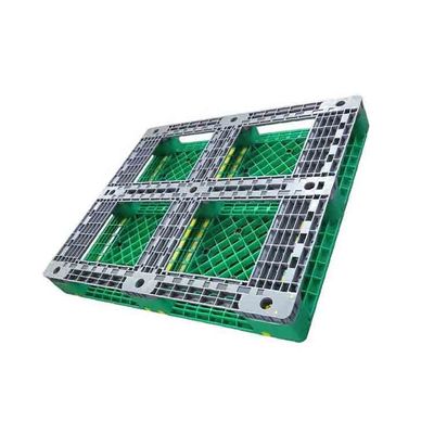Grüne einzelne gegenübergestellte industrielle dynamische Last 1500Kg der Kunststoffpalette-48X40