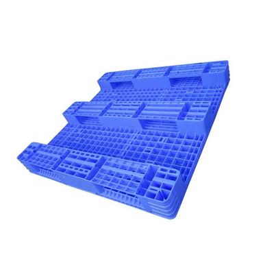 Blaues kundengebundenes flaches Kunststoffpalette 1200x1200 der statischen Belastung HDPE