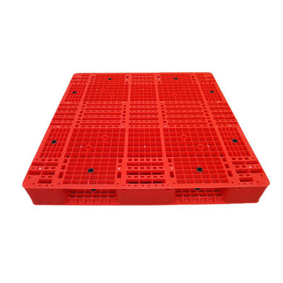 PET hygienische 1200x1200 rote stapelbare Kunststoffpalette 6000Kg für Lager