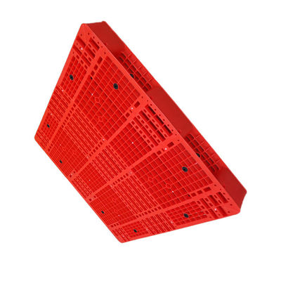 Roter Plastik-statischer Vierwegsgabelstapler der PET 48X48 Doppelt-Seiten-Paletten-6000Kg