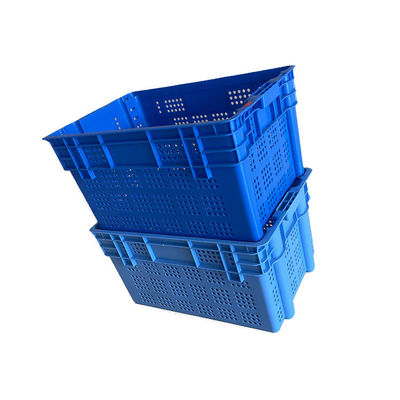 blaues HDPE 2Kg stapelbare harte Beanspruchung der Meeresfrüchte-Kisten-600x400 für Markt
