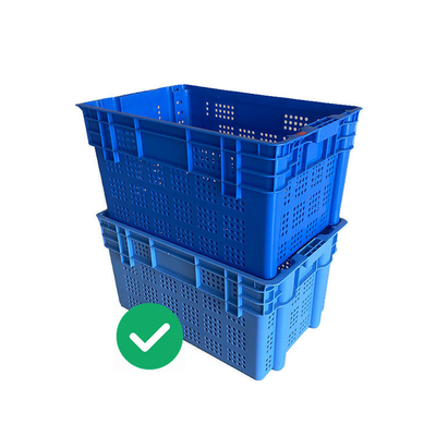 Nistbares UVbeständiges der HDPE Nahrungsmittelplastikkisten-dynamisches Lasts-50Kg