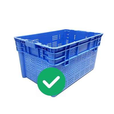 Lasts-nistbare Plastikkisten der Jungfrau pp. HDPE Meeresfrüchte-stapelbare Speicher-Kisten-70Kg