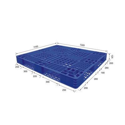 Hygienische HDPE Kunststoffpalette 1190x1150 blaues 4000Kg statisch für Lager