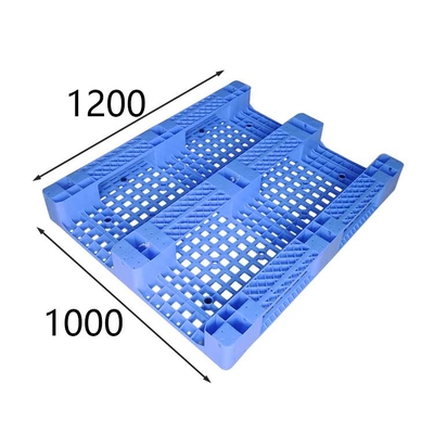 Statische Belastung 6000 Kilogramm Rackable-Kunststoffpalette-Euro Standard-HDPE blaues 1200x1000