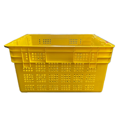 600 Frucht-Plastikkisten X.400 X 315mm färben Farbe-HDPE bewegende Kisten gelb