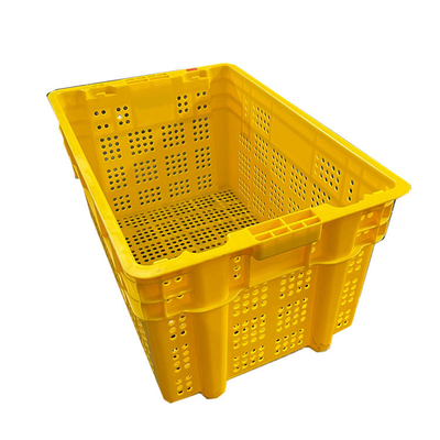 600 Frucht-Plastikkisten X.400 X 315mm färben Farbe-HDPE bewegende Kisten gelb